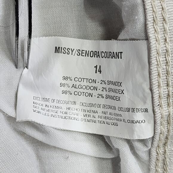 Gloria Vanderbilt Jeans Womens 14 Beige Marnie Skimmer Stretch Denim Casual - Picture 7 of 14